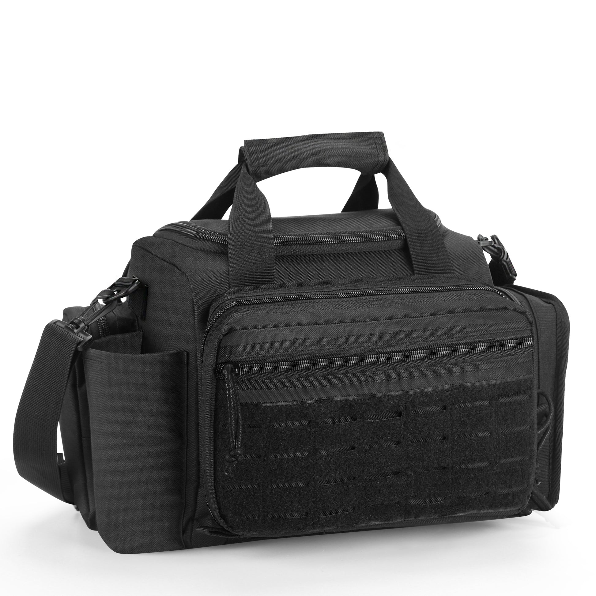 Tactical Firearm Range Bag For Pistol And Ammo, Shooting Luggage Range  Pistol Bag With Magazine Slots Multiple Compartments (black)